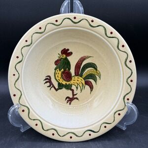 Metlox Poppy Trail California Provincial  Rooster Serving Vegetable Bowl Green